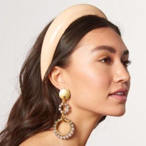 LELE SADOUGHI Nude Glossy Padded Headband